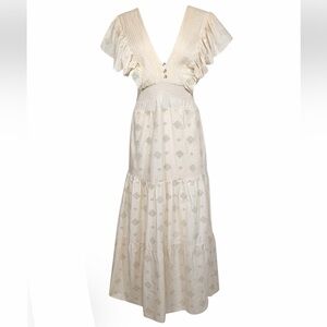 Jen’s Pirate Booty Cream Sequined Maxi Dress XS